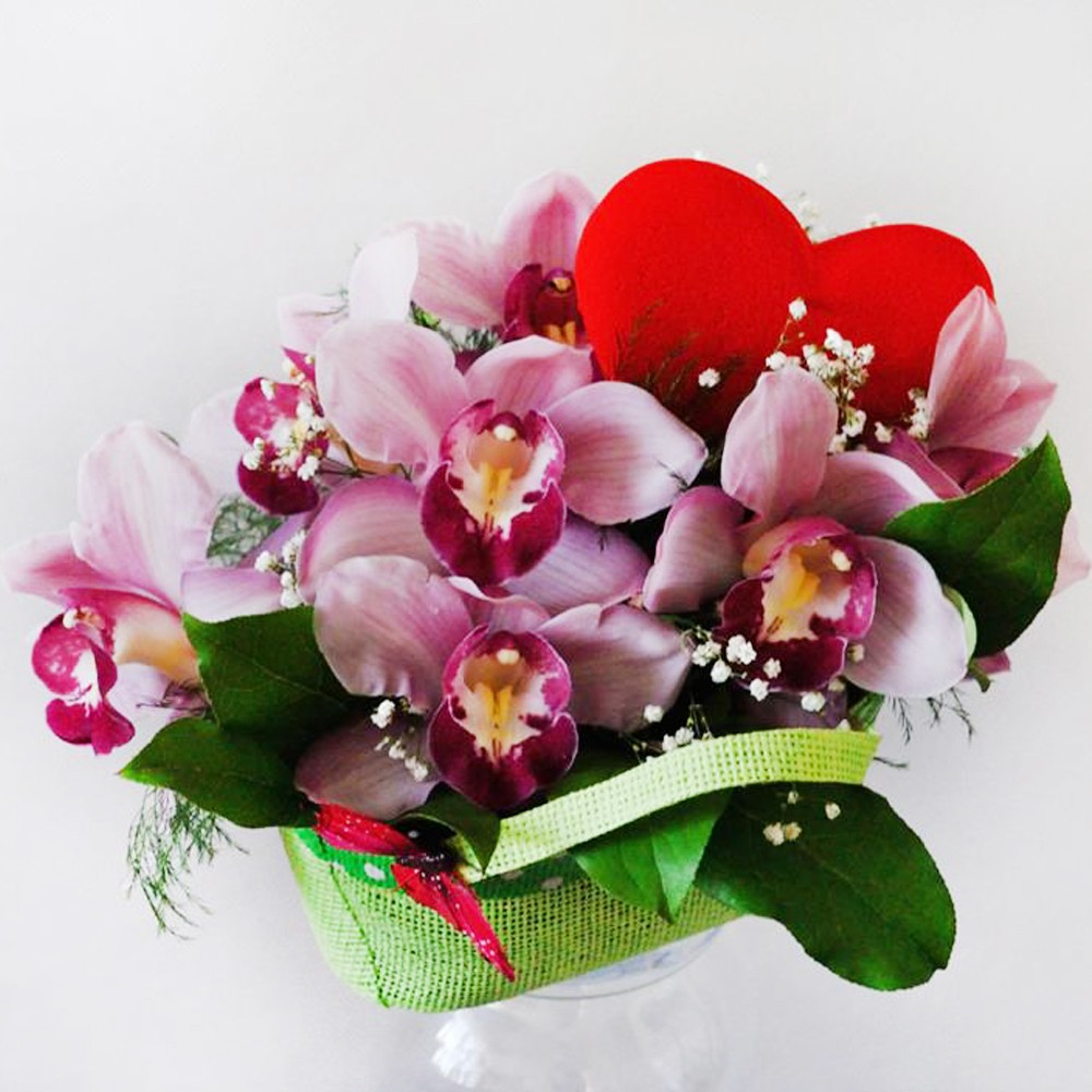 Koszyk kwiatowy Egzotyczna Miłość